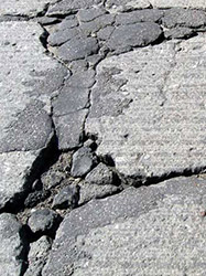 Picture of cracked asphalt